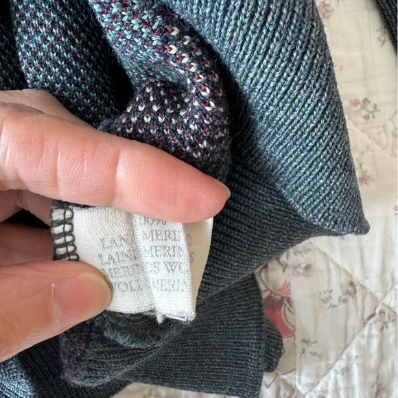 Vintage Men's Patterned Sweater - Multicolor Size XL - Picture 6 of 10